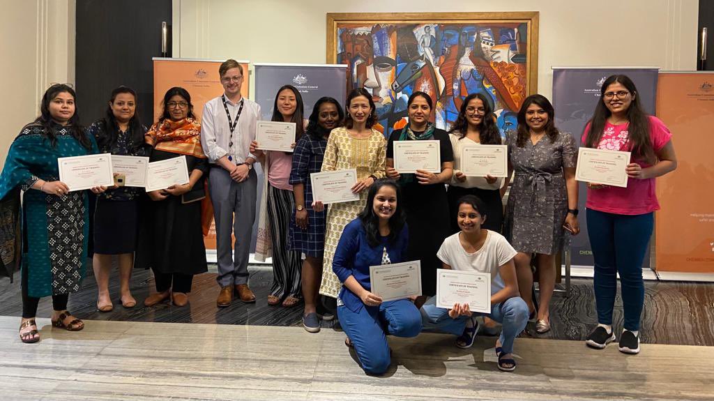 Congratulations to our #WINS participants! Over the last two days, they learnt the art of creating compelling 📹 stories including techniques for recording, scripting, voice-over &amp; editing. Special thanks to <a href="/ABCaustralia/">ABC Australia</a> <a href="/karenshrosbery/">karenshrosbery(Kip)</a> &amp; <a href="/cheerica/">Rica Roy</a> #sportsdiplomacy #WomenInSport