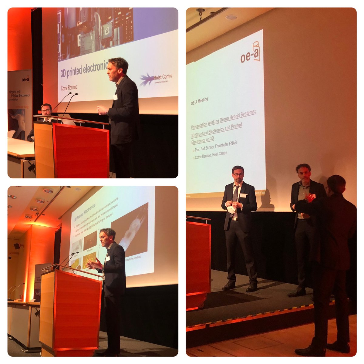 @OEAonline (@oeaonline) on Twitter photo Working Group Sessions are starting now!
First in row is Working Group #HybridSystems with Prof. Ralf Zichner @FraunhoferENAS and <a href="/corne_rentrop/">Corne Rentrop</a> <a href="/HolstCentre/">Holst Centre</a> about
3D Structural Electronics and Printed Electronics on 3D.
<a href="/VDMAonline/">VDMA</a> #OEAmeeting #workinggroup Working Group Sessions are starting now!
First in row is Working Group #HybridSystems with Prof. Ralf Zichner @FraunhoferENAS and <a href="/corne_rentrop/">Corne Rentrop</a> <a href="/HolstCentre/">Holst Centre</a> about
3D Structural Electronics and Printed Electronics on 3D.
<a href="/VDMAonline/">VDMA</a> #OEAmeeting #workinggroup