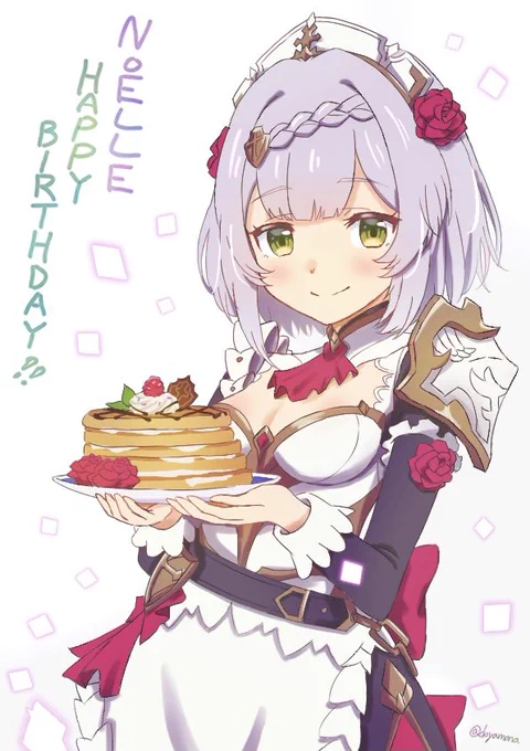 #原神 #ノエル生誕祭2022 #Noelle
#GenshinImpact 
去年描いたノエルちゃん🎂 