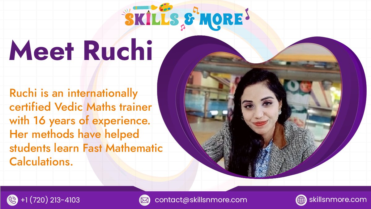 skillsnmore's tweet photo. Do you want to introduce Vedic maths to your kids?
Ruchi's Vedic math sessions will help your kids build their reasoning skills and critical thinking abilities.
Join now: https://t.co/NMIizfJU0a
#vedicmaths #mathtricks #vedicmathsclasses #onlinelearningplatform #skillsnmore https://t.co/oXoMJQNTI6