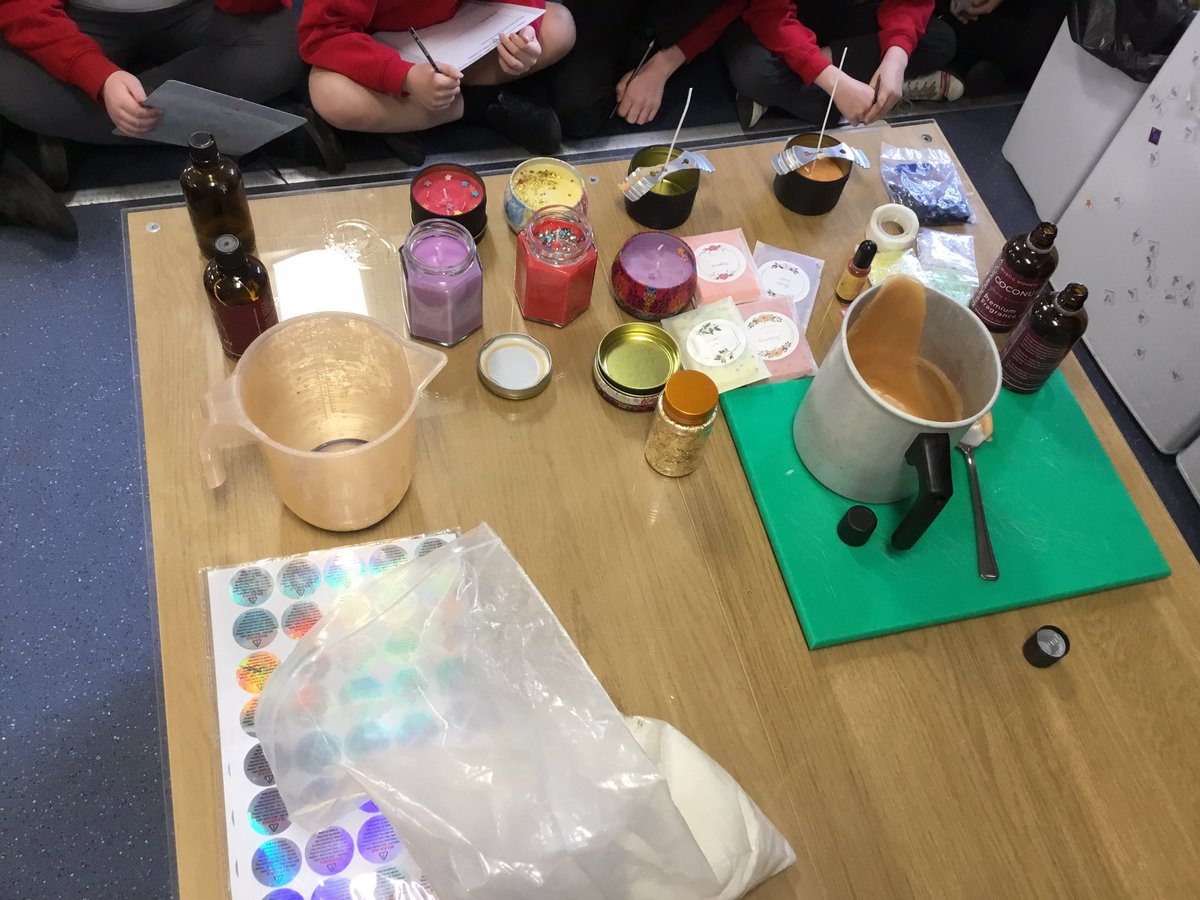 GSPriYear6L23's tweet photo. We really enjoyed our candle workshop this morning. We will now create instructions and then make our own candles just like Morwenna in the story. A big thank you to Mrs Phillips. @Eloisejwilliams #Thetidesinger. https://t.co/VnkjCn6fVI