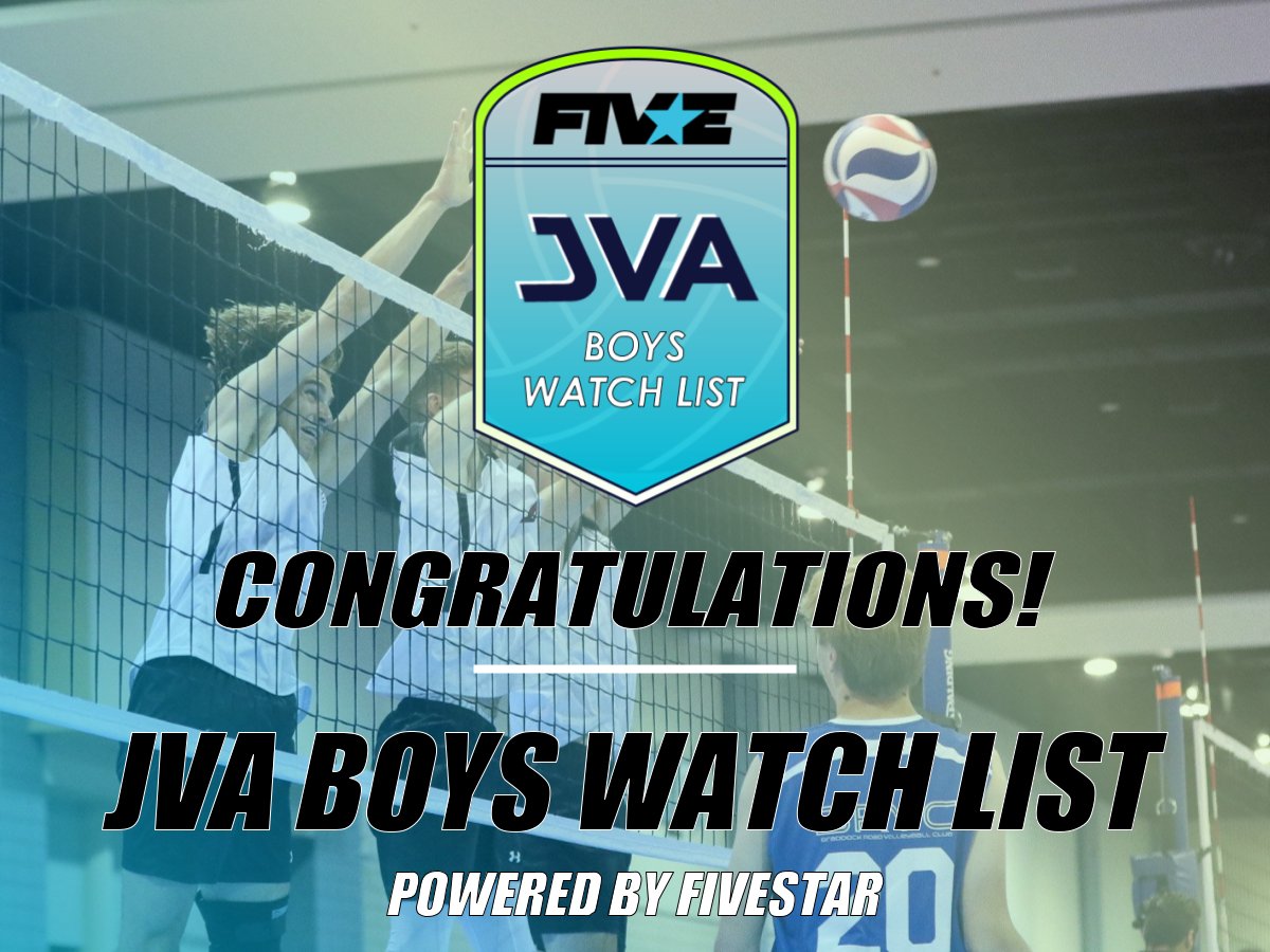 jvavolleyball's tweet photo. We're proud to announce the 2022 JVA Boys Watch List powered by @Fivestar_rated featuring nearly 500 male indoor #volleyball athletes from 55 JVA member clubs. They are among the best in the nation in their age division this season!
https://t.co/SV8EbjgEHA https://t.co/AD2muR8AbG