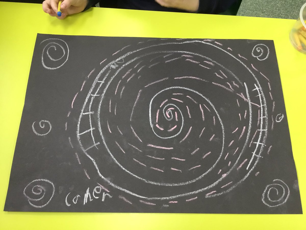 G6, who are in Y2, had great fun last week exploring snail spirals, inspired by <a href="/accessart/">Paula Briggs @AccessArt</a>. They’ve been exploring line and colour and how different artists and architects, such as Bridget Riley and Frederick Hundertwasser, use line in their work. <a href="/bentondenesch/">Benton Dene School</a>