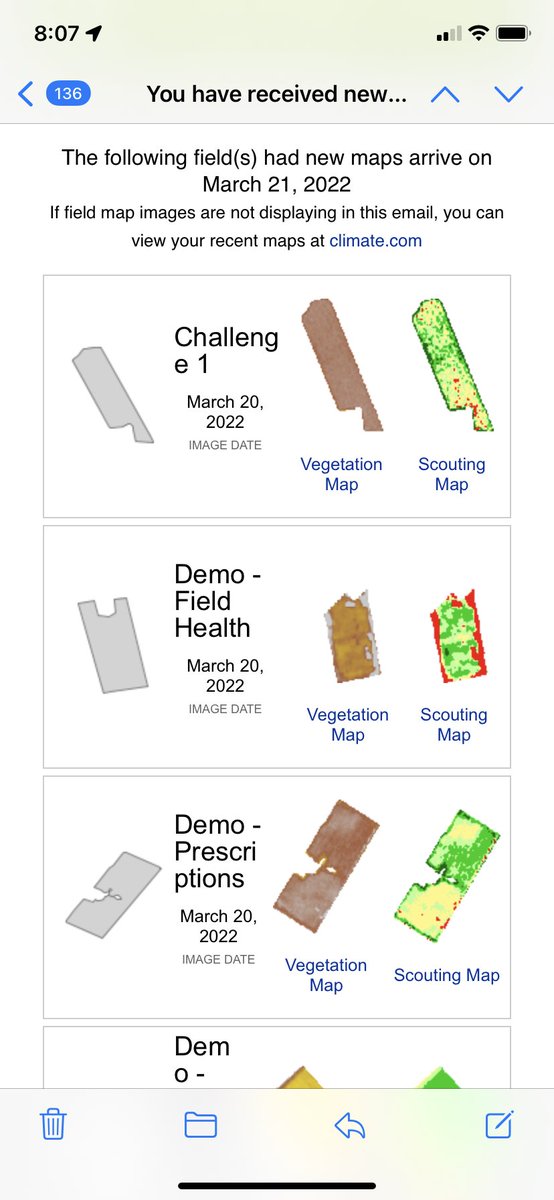 LeanneFreitag's tweet photo. Snow is gone &amp; field health images are showing up in #FieldView! Use these images to help to assess wheat stands &amp; easily create VRN scripts. All this comes with your free FV subscription. DM me to learn more. @FieldViewCanada https://t.co/FhfE2Prg96