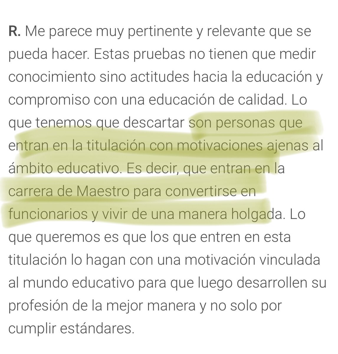 Ya estamos. Te da un premio un banco... y a meterse con los funcionarios o algo así
La gente quiere un sueldo estable y condiciones de trabajo no precarias: ¿queréis dejar de juzgar eso?
Se trata de ser profesional en tu profesión. La vocación infantil puede tener que ver... o no