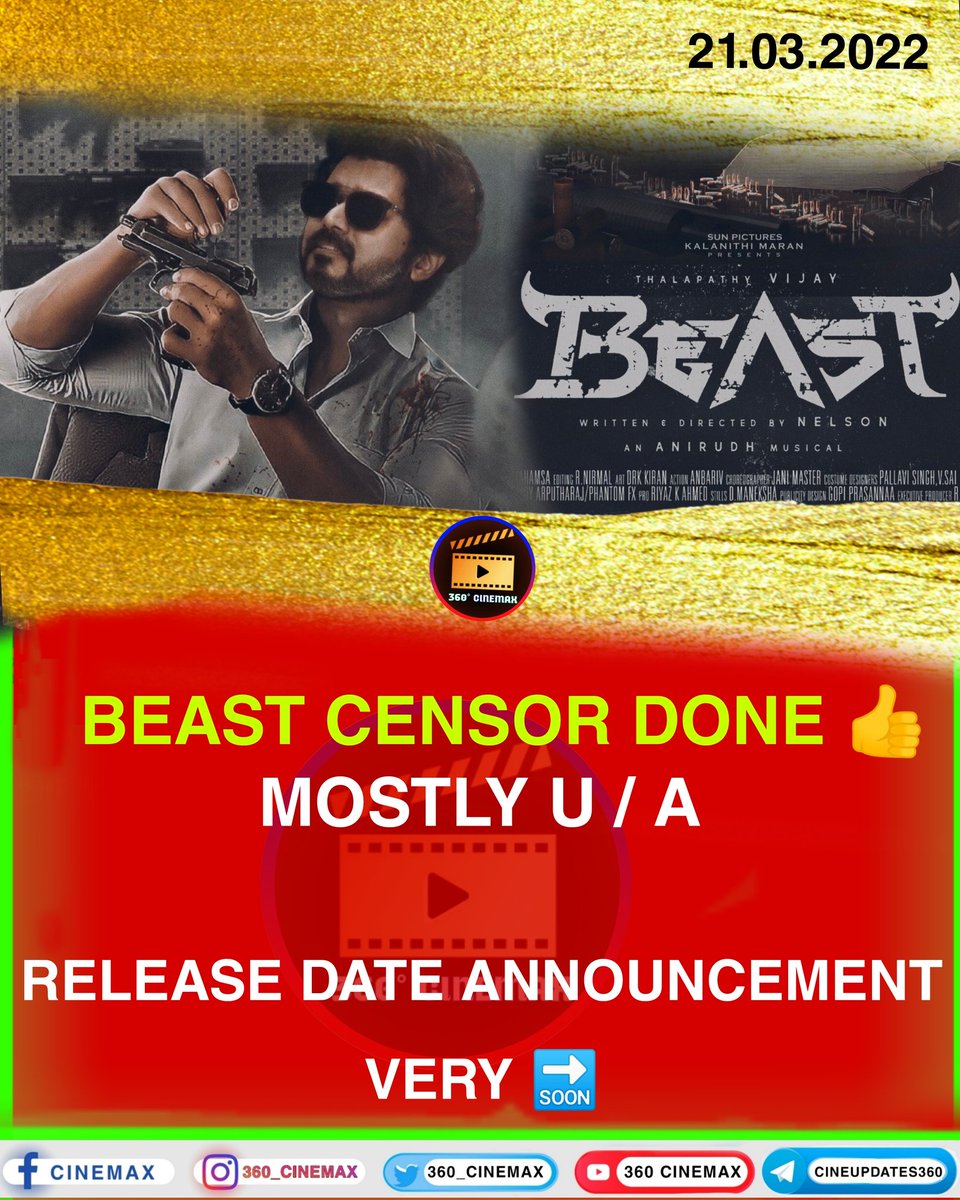 360CINEMAX_'s tweet photo. #Beast

 .
.
.
.
.

#Beast #Ak61 #Don #Vaadivaasal #vendhuthanindhathukaadu #Ayalaan #Viruman #vikram #yaanai #Thiruchitrambalam #Cobra #ponniyinselvan #kgf2 #vijay #ajith #Rajini #thala #vijayantony #santhanam #Suriya #arya #vishal #thalapathy #sivakarthikeyan #Arunvijay #simbu https://t.co/gnx6gk3hNy