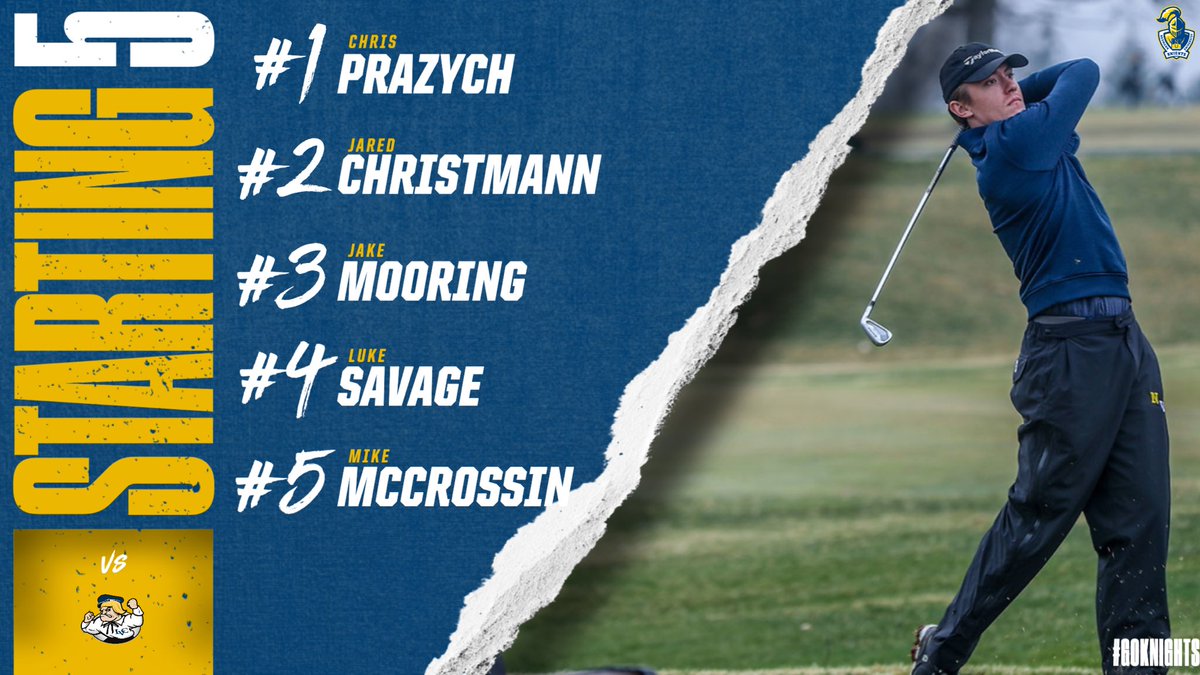 NeumannMGolf's tweet photo. Here is your starting 5 today for your Neumann Knights #GoKnights https://t.co/K1WveKQGaO