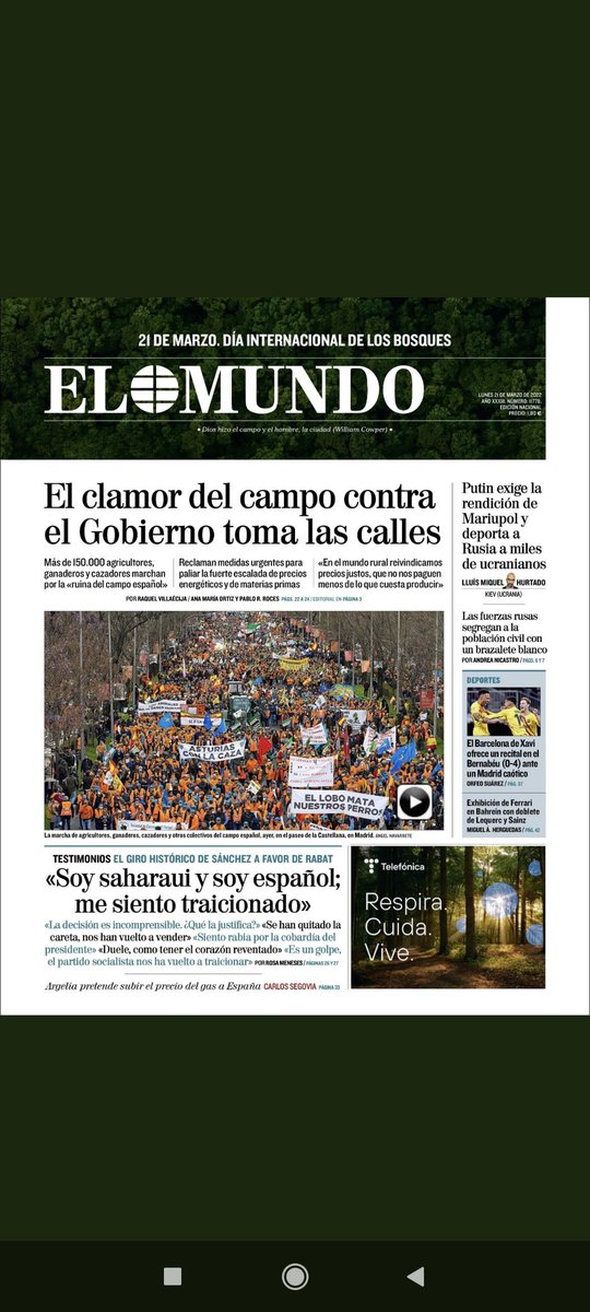 PBarato's tweet photo. El #Campo y #MundoRural  está más VIVO que nunca. 
Sigamos haciendo ver a la sociedad, que sin agricultura y ganadería no hay #Vida 
#JuntosPorElCampo https://t.co/SdiRl25tM7