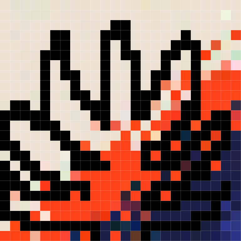 JacktusTheGreat's tweet photo. New Jacktuses out now on opensea.
All 1/1 handmade pixelated pieces. 
Check them out.
https://t.co/1epyhqrouO
Hosting a giveaway on 100 Retweets. The piece will be made specially as per winner's colour preferences and choice. https://t.co/16aL7FjKPB