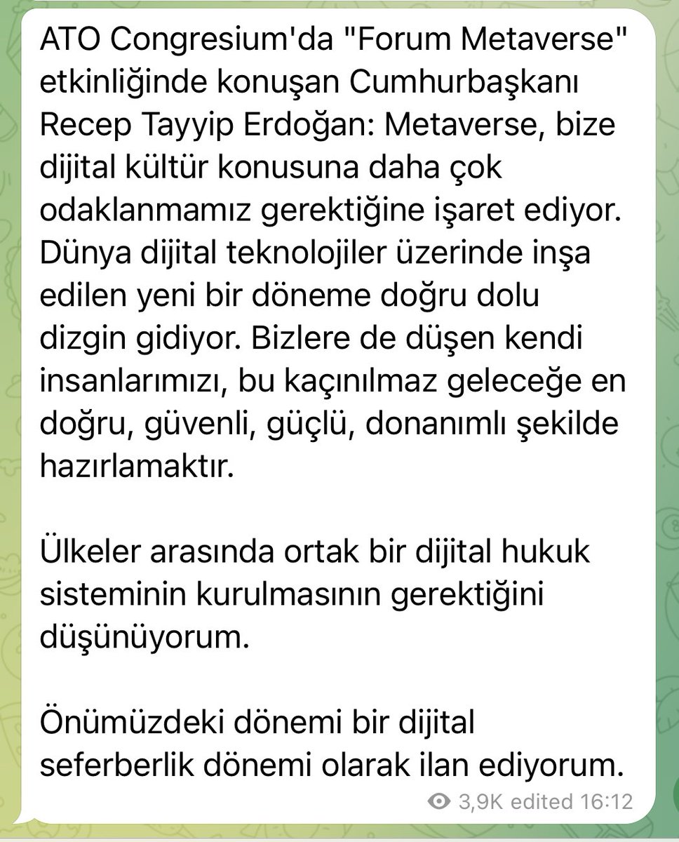 BTCDergi's tweet photo. Cumhurbaşkanı #web3 #Metaverse konusunda çok olumlu konuştu. Bu hem piyasaya güzel yansıyacaktır hem de ülkemiz için gerçekten çok umut verici bir gelişme. 
#kriptohaber #bitcoin https://t.co/si7JYuGPvw