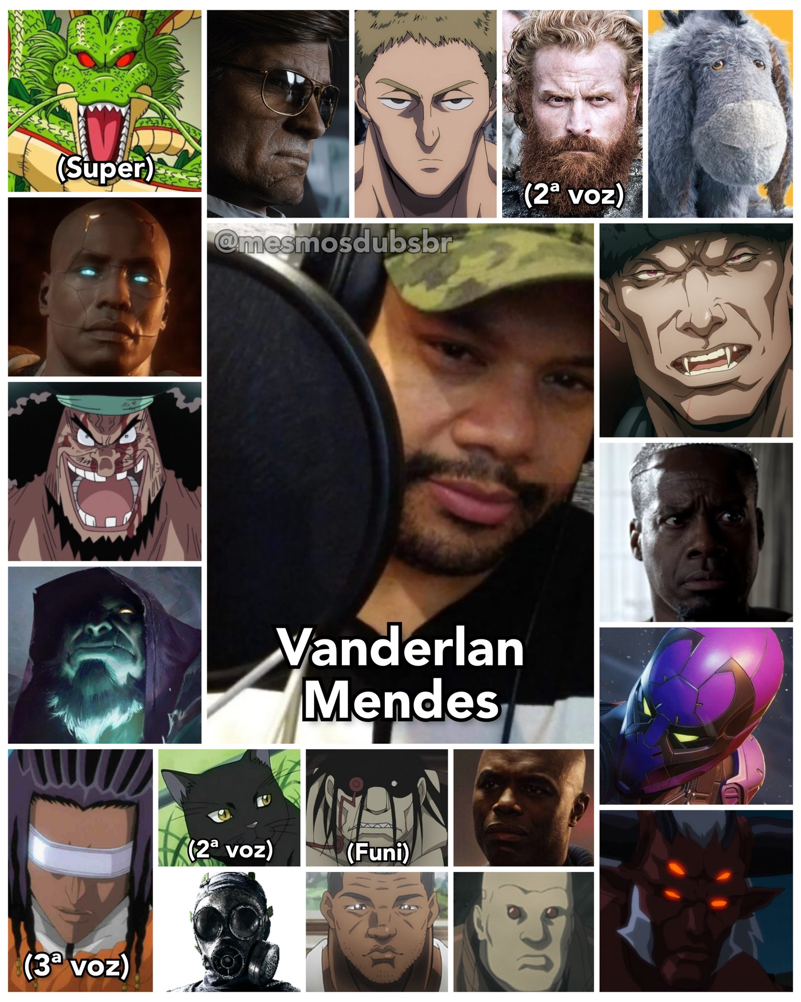 Personagens Com os Mesmos Dubladores! on X: Dono de uma voz super