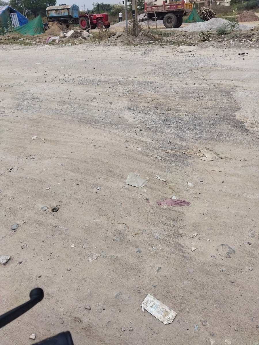 nareshv2's tweet photo. @KTRTRS,@trsharish,@GMRMLAPTC,@TRSGMR,@PanduThummala,@HMDA_Gov,@TelanganaCMO, please see the road from green field to symphony homes in the pics. It's in worst condition. People are suffering alot while going on the road. It's full of dust and mud. It's polluting with dust. https://t.co/T8fJVDrc4N
