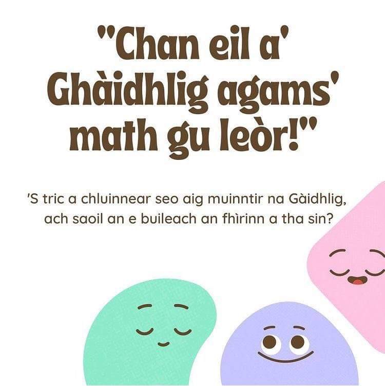 CnPNaiseanta's tweet photo. A bheil Gàidhlig agad ach chan eil thu ga cleachdadh cho tric as an dachaigh? Airson #seachdainnagàidhlig a chomharrachdh carson nach feuch thu Gàidhlig a cleachdadh nas trice aig an taigh tron t-seachdain? Cleachd i nas trice agus fàsaidh thu nas cofhurtail as a’ chànan! https://t.co/T72AEcu9Vn