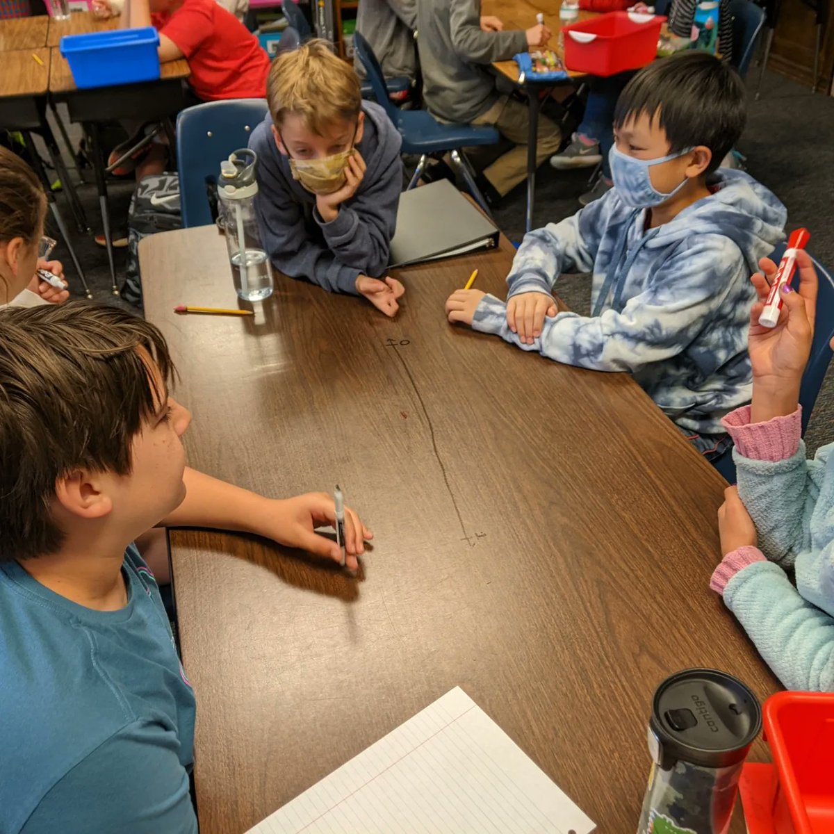 STEMismyJAM's tweet photo. Stretching our brains first thing this Monday morning! Can students generate a line plot with data that matches this story? @cfesmustangs #stemgeorgia https://t.co/wTXKezhFtF
