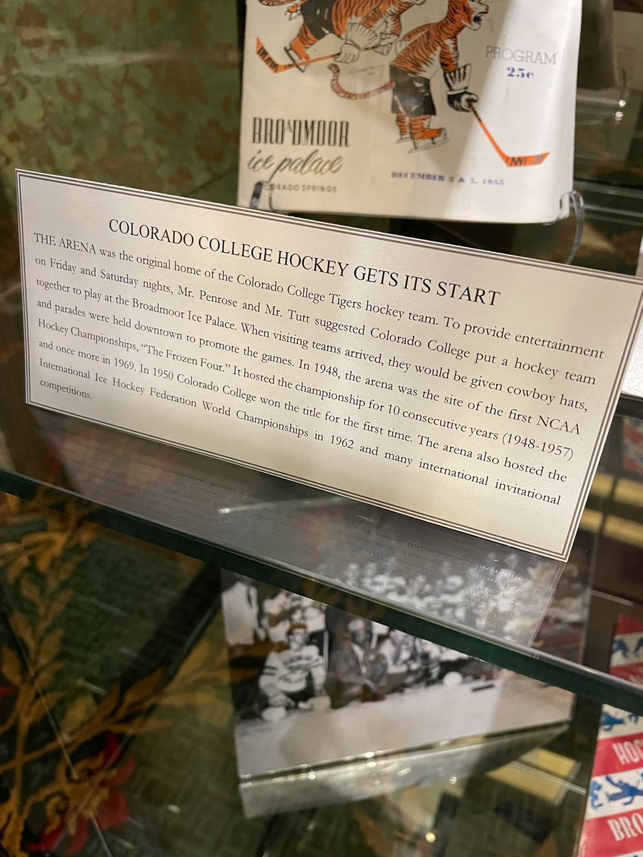 A few pics from a glass case at the Broadmoor (West Tower) from college hockey days of past with CC hosting the first 10 NCAA championships. 👍<a href="/Magness_Mayhem/">MagnessMayhem</a> <a href="/CCHockeyNews/">Broadmoor Beauties</a> <a href="/DU_Hockey/">Denver Hockey</a> <a href="/CollegeHockeySW/">College Hockey West Podcast</a> <a href="/TheNCHC/">The NCHC</a>
