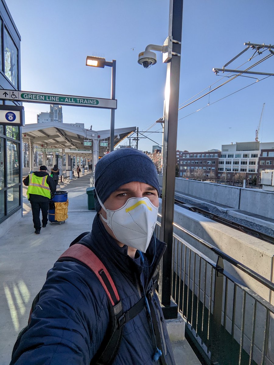 thisismikekane's tweet photo. Finally here on opening day for "@MBTA Green Line extension, opening March 2021"!!! Only a year late and 30 years in the making. https://t.co/Fe6vNkFWMp