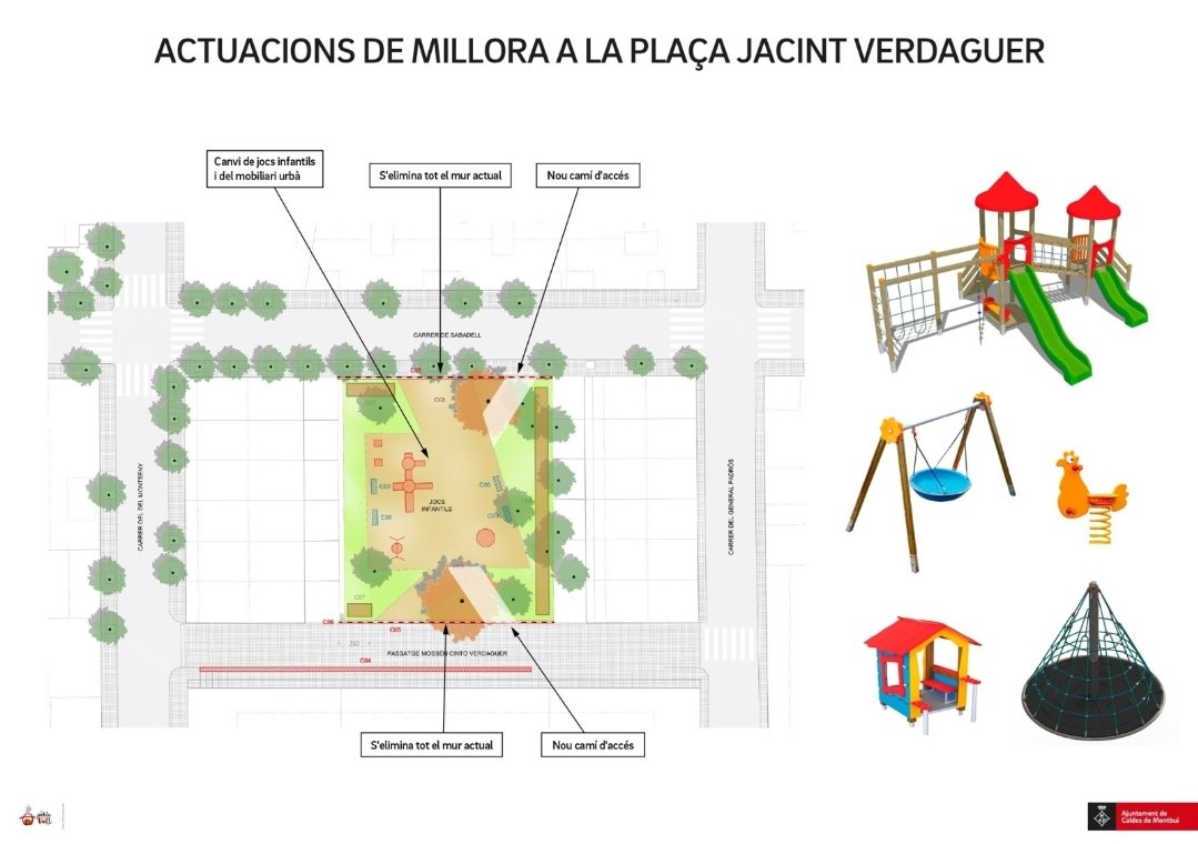 IsidrePineda's tweet photo. Comencem les obres de millora als 3 parcs del #Bugarai!
La placeta de Jacint Verdaguer, el Parc del Bugarai i la plaça de Lluís Artigas seran objecte de millora durant els propers mesos en una renovació que modernitzarà els espais verds d'aquest barri emblemàtic #CaldesDeMontbui https://t.co/O5aQRuttJm