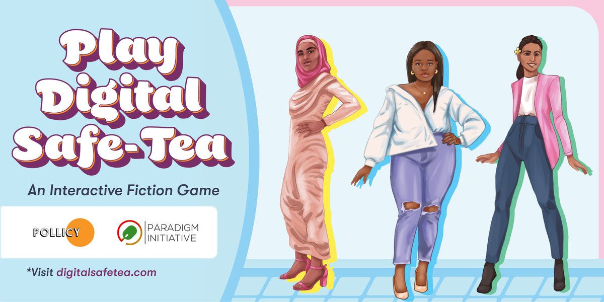 PollicyOrg's tweet photo. Play our #DigitalSafeTea game to explore 3 women personas Dami, Goitse and Aisha who face digital safety threats like hacking, doxxing, impersonation, etc,
๐ https://t.co/ddGrG3cfwy
#BreakTheBias #IWD2022 #PollicyAt5 #PollicyDAP #DigitakSafeTea https://t.co/Cjgnvm7iTS