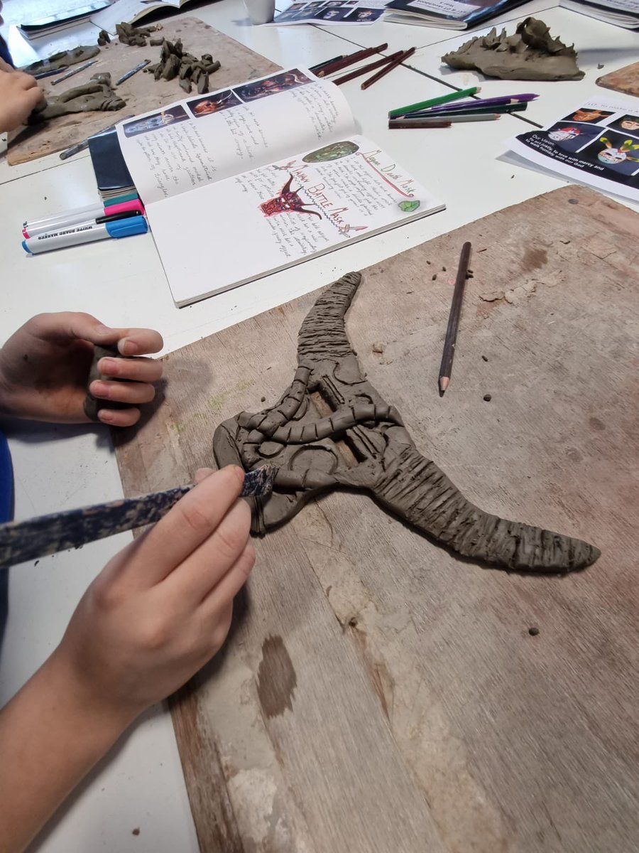 TheEPCollege's tweet photo. Working with Cambridge Road today, welcoming them to EPC to support with the development of their Lillian Pitt inspired clay masks. @CambRdSchool #PrimaryPartnership https://t.co/8bxZDWcjCa