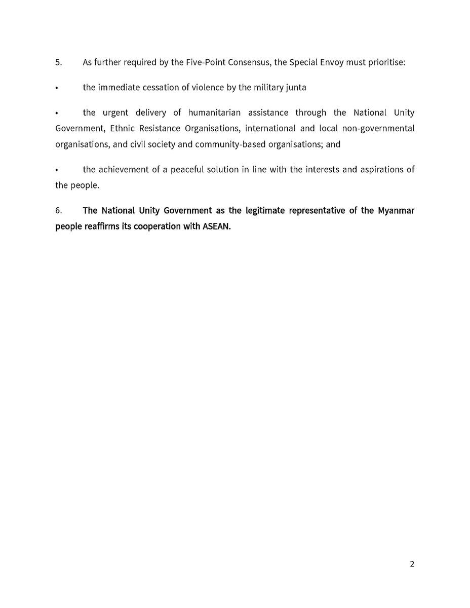 NUGMyanmar's tweet photo. Press release on the visit of Special Envoy of the ASEAN Chair to Myanmar
March 21, 2022 https://t.co/nqitOPVeRv