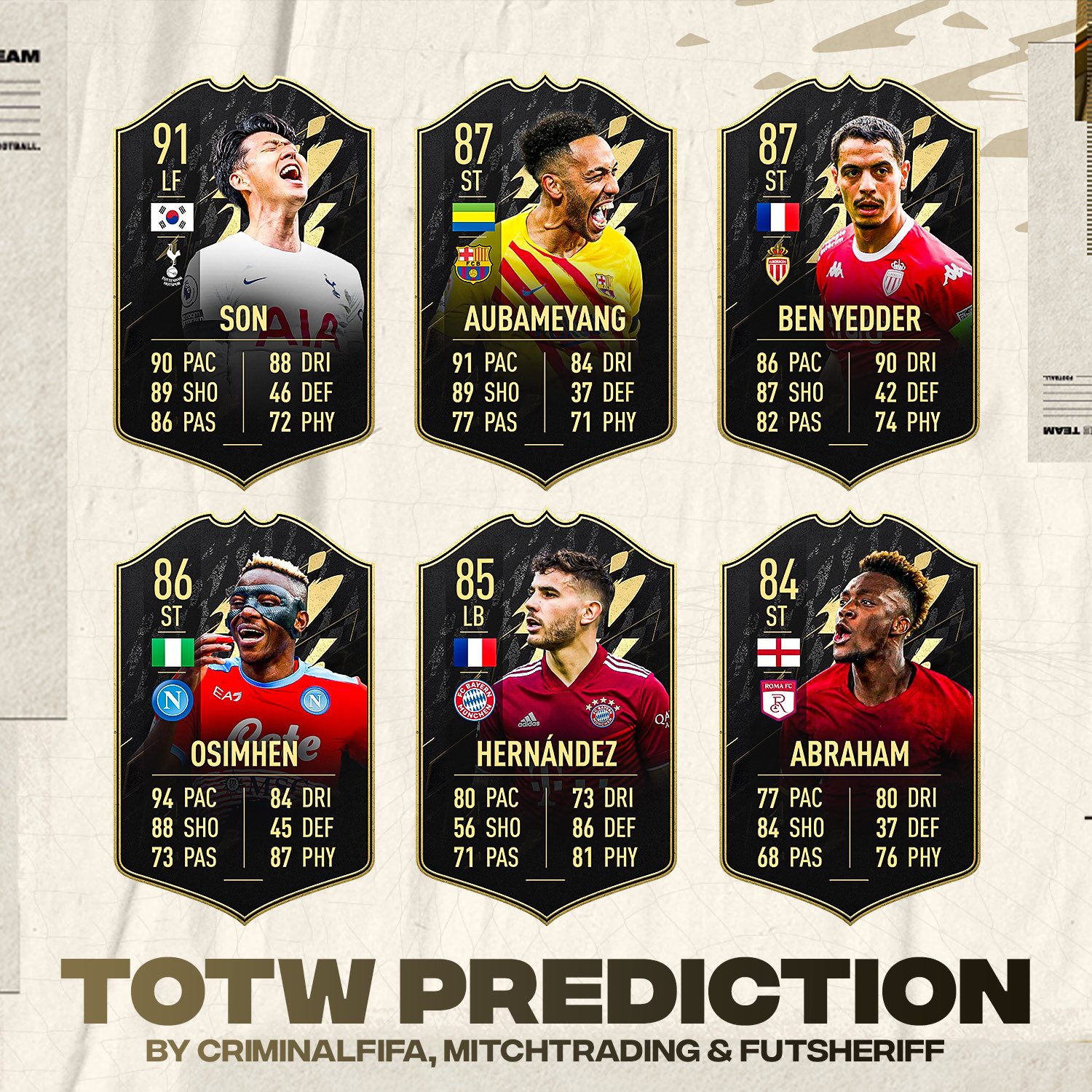 TOTW 16 ✓ Confirmed by (Futsheriff-TW) Which players are you