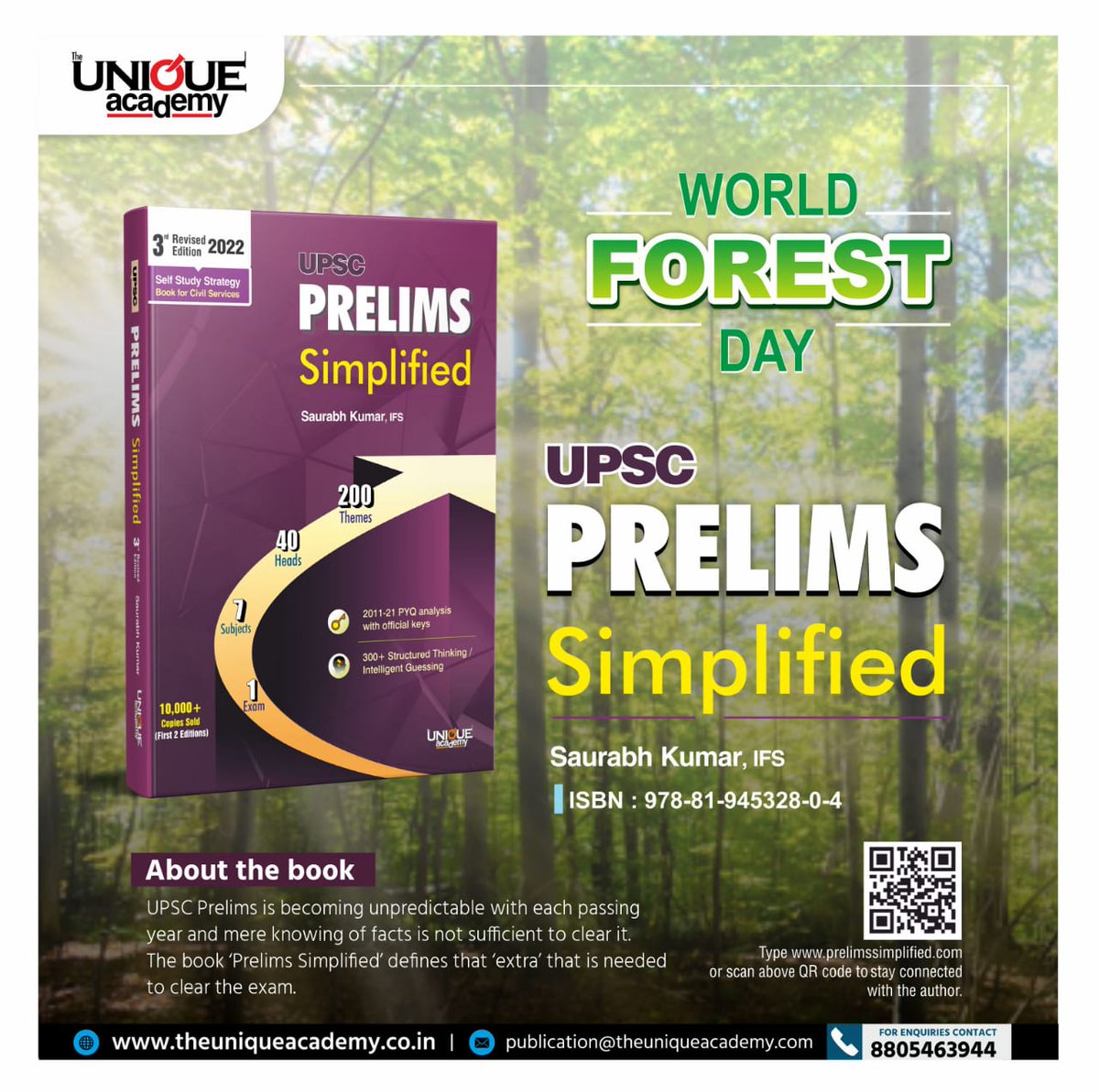 #InternationalDayofForests #prelimssimplified #upsc #prelims #prelims2022 #civilservices #ias #ips #ifs #irs #irms You can get your copy @ amazon.in/gp/product/B09…