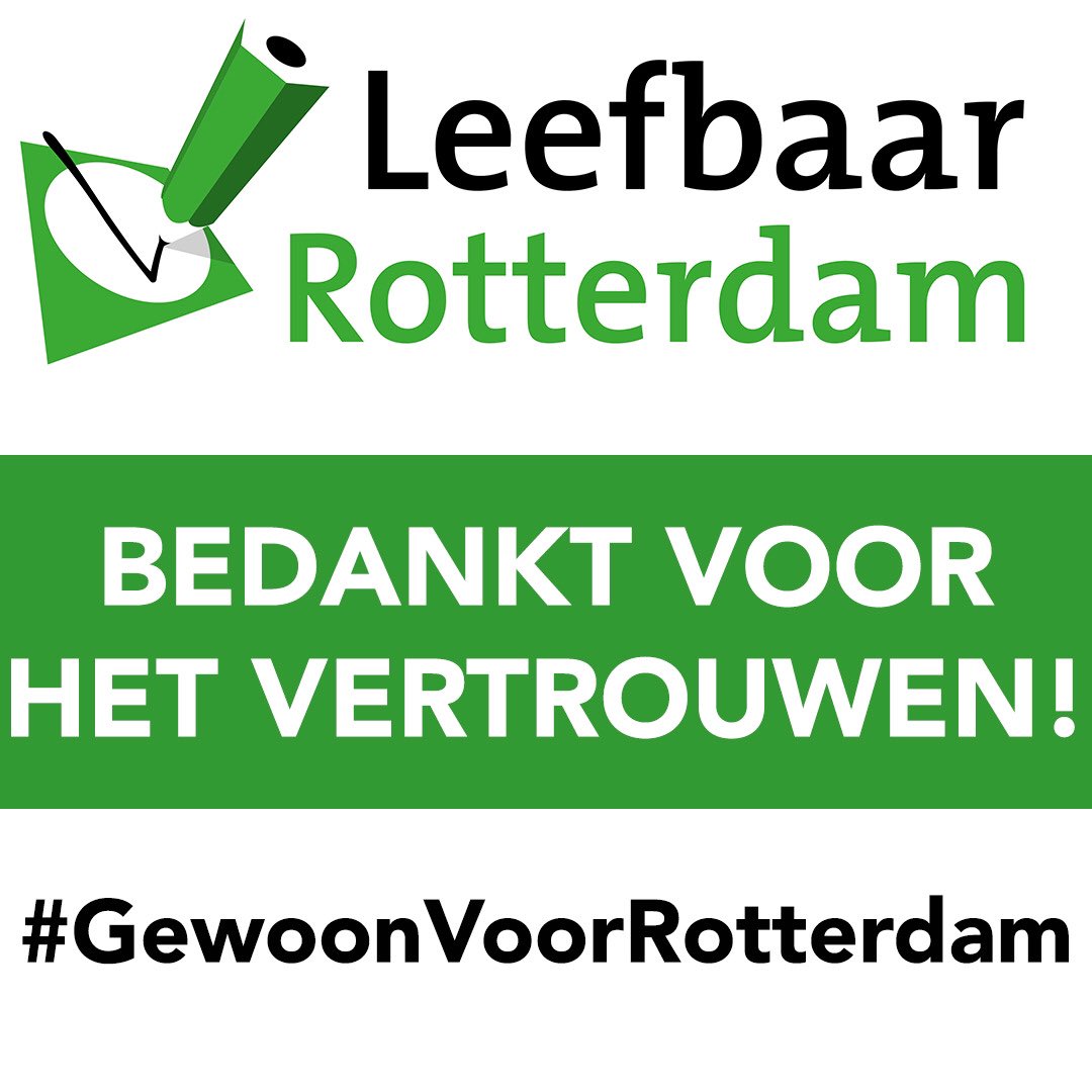 Vanmorgen werd de verkiezingsuitslag definitief vastgesteld door burgemeester Aboutaleb. We zijn en blijven de grootste partij van de stad. 

We willen alle Rotterdammers die op ons hebben gestemd heel erg bedanken. We gaan de komende 4 jaar keihard voor u aan de slag!