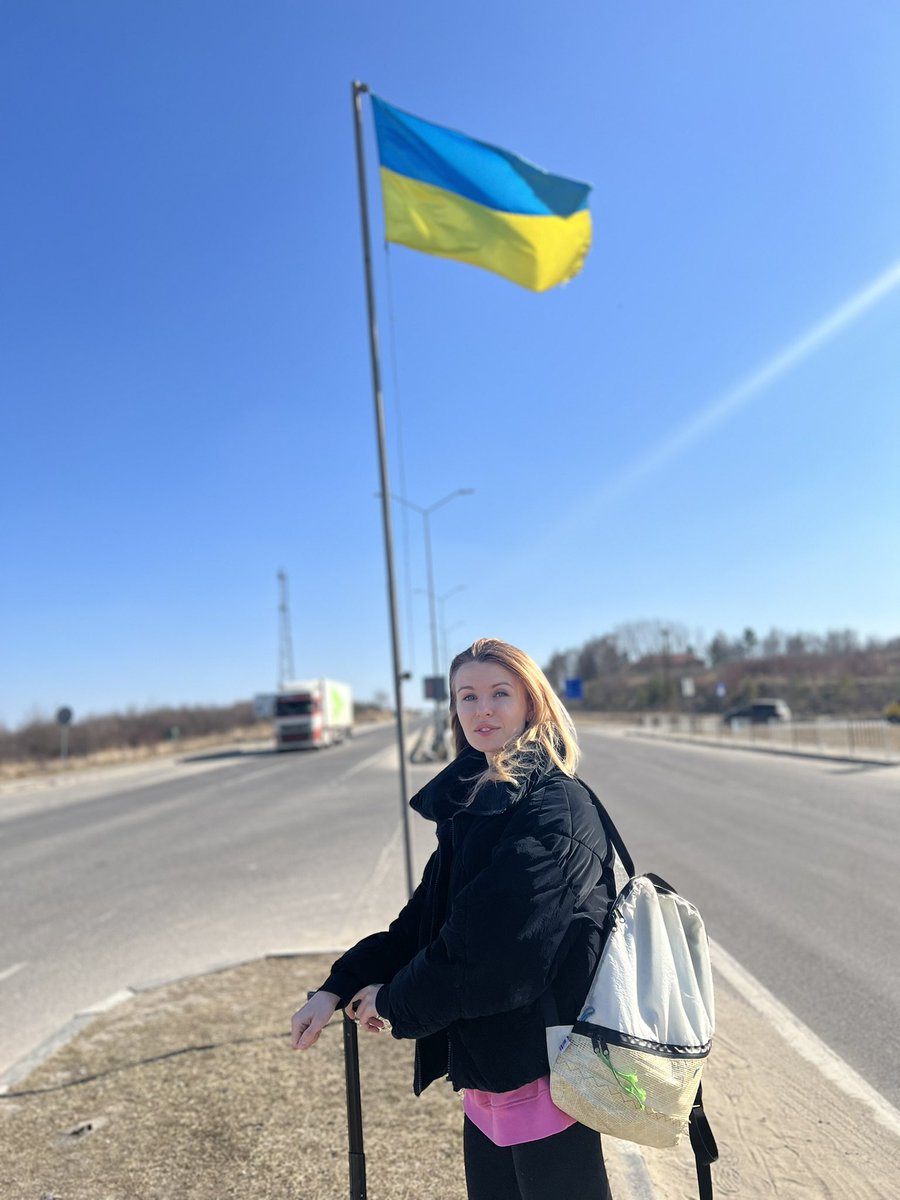 Back in #Ukraine. Never felt better crossing the border. I am where I belong. The energy of freedom is pulsing in the air #StandWithUkraine