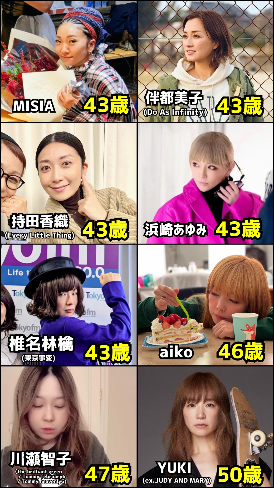 年齢はただの記号？いつまでも輝いているアーティスト達。