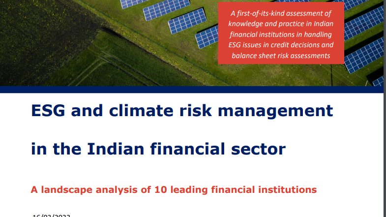 auctusESG's tweet photo. Presenting a first-of-its-kind landscape analysis of 10 leading Indian FIs &amp; their knowledge of ESG issues &amp; climate risks! 

Read more⤵️
https://t.co/ReXN1owSWJ
@ODI_Global @ClimateBonds 
#ESG #climate https://t.co/Od4fayT6Ha