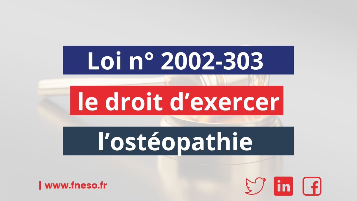 FNESOfr's tweet photo. D’abord réservée aux #professionnels de santé, la formation d'#ostéopathe s’ouvre aux #nonprofessionnels de santé dans les années 90.

La loi Kouchner de 2002-303 du 4 mars 2002  reconnaît le droit d’exercer l’ostéopathie. 👇 https://t.co/kb8imvvGE0 https://t.co/5duKa39Xt4