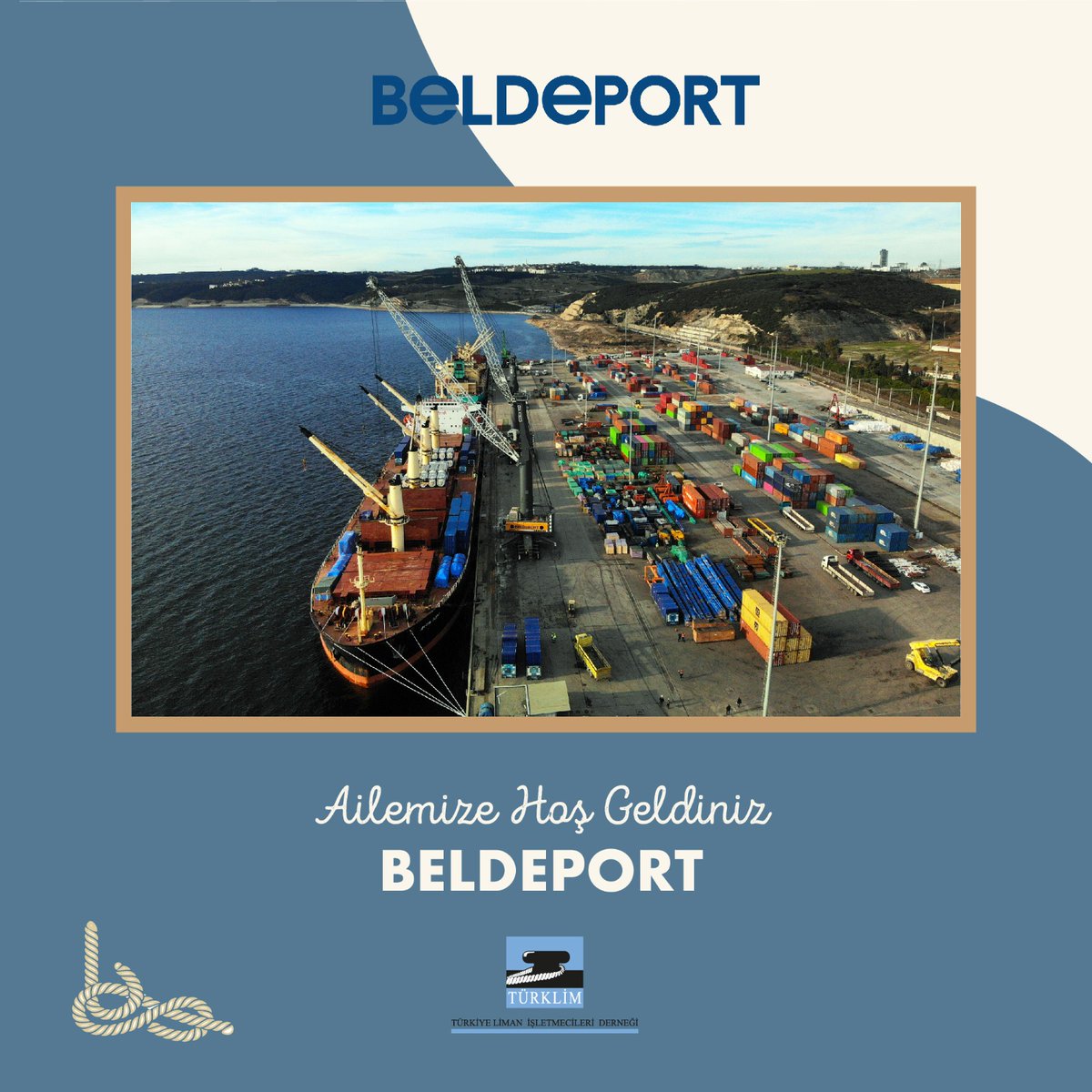 TURKLIM's tweet photo. Türklim'e katılmış olmanızdan mutluluk duyuyoruz. Ailemize hoş geldiniz BELDEPORT... 🚢🏗️
#Türklim #yeniüye #BELDEPORT #ailemizbüyüyor https://t.co/JgADO0fw72