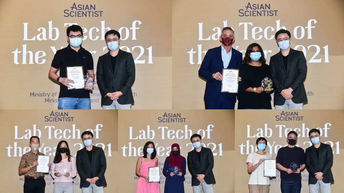 asianscientist's tweet photo. For over two years, people have been working tirelessly to keep #COVID19 at bay—including lab technicians.
Through #LabTechoftheYear2021, five lab technicians were honored with the #MiRXES COVID-19 Hero Award for their exceptional contributions to Singapore’s pandemic response: https://t.co/IV1b8CQZ4v
