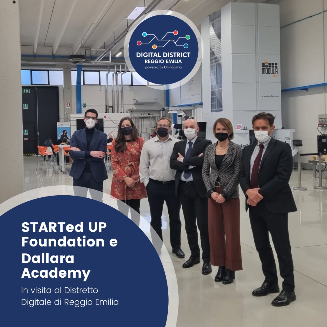 UnindustriaRE's tweet photo. Allison Lindenschmidt e Don Wettrick, Director of Development e CEO di The #STARTedUPFoundation, con Alberto Bassi, #Dallara Academy Coordinator, hanno visitato nei giorni scorsi il #DistrettoDigitale di @UnindustriaRE https://t.co/313IzzS9YJ