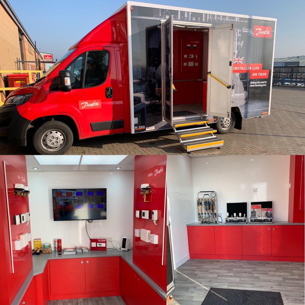 harrydanfoss's tweet photo. Start your week right - with a visit to the #InstallerLifeOnTour2022 Tour Bus. We'll be at Wolesley Stamford until midday showing off all the new Danfoss products! https://t.co/C6h2Ngd6bJ