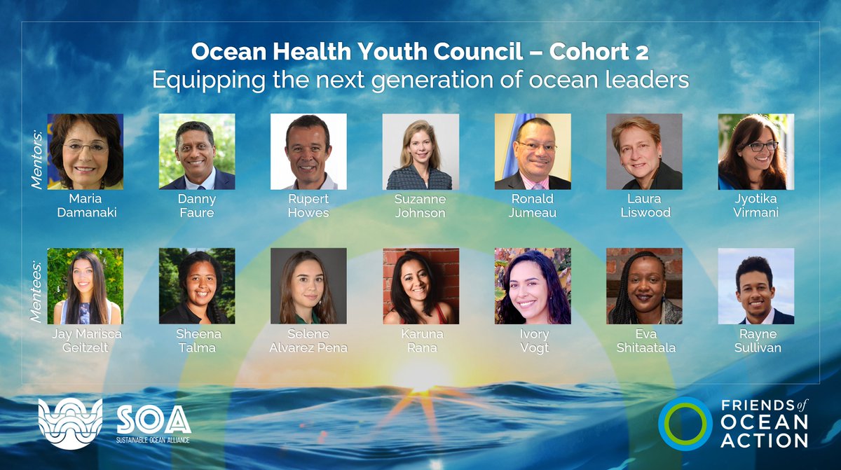 FriendsofOcean's tweet photo. Delighted to announce Cohort 2 of our #Ocean Health Youth Council with @SOAlliance! "Through our partnership we were able to multiply the impact &amp; reach of our work." ~ @Haver_Mark on his mentorship with @AgrenHelen in Cohort 1. ☀️🌊🏝️ https://t.co/YsoA0KwuDd #OceanAction #SDG14+ https://t.co/9rBDHJFXrw