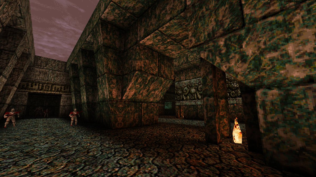 ChrisHoldenDev's tweet photo. I think about big spaces while I sleep. retro-jam-7 #koohoo #Quake #leveldesign #lowpoly #gamedev #gameart #trenchbroom https://t.co/GjHD7AZAho