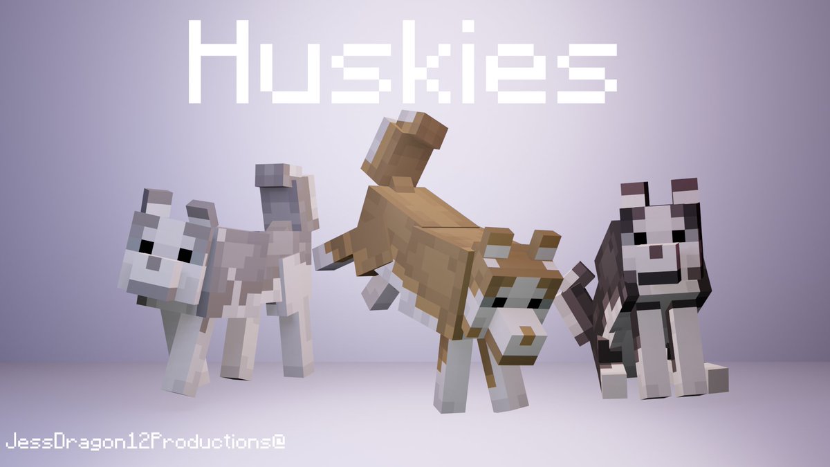 Minecraft Husky Models
Three Coats
- Black and White
- Stable
- Gray and White
All Models, and Rigs  where made by me using #blender and #blockbench
Apologies for the Delay in Content Posting
@Minecraft #pixelart #concept @blockbench #minecraft #minecraftmobs #lowpoly #render