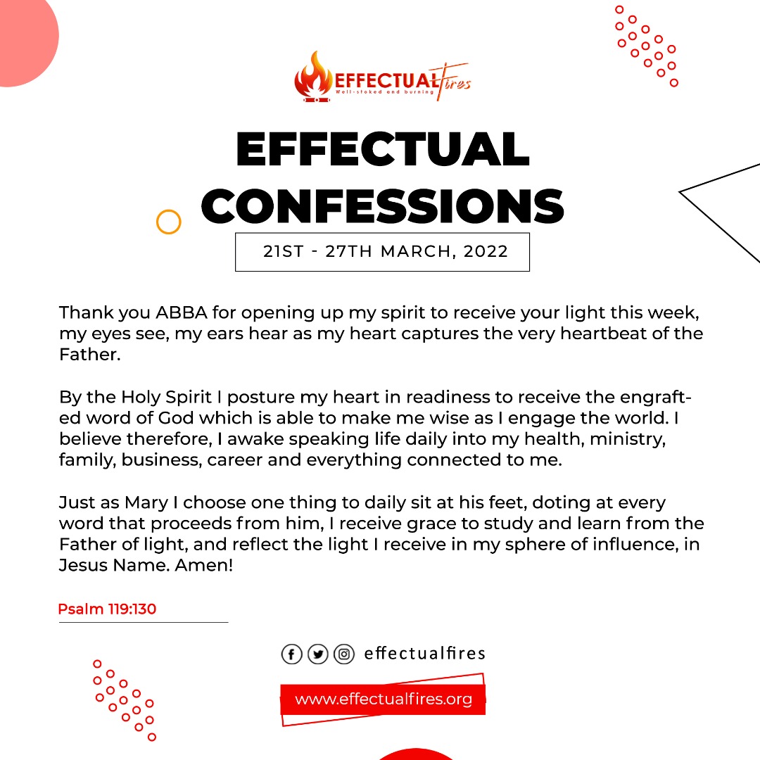 effectualnation's tweet photo. Hello Friends,

Welcome to a New week 😊

We Posture our Hearts to receive from ABBA 🙌 

We Believe therefore We Speak.

Drop a speaking comment 🔽

#newweek #posture #light #word #effectualconfessions #Abba #presence #enlightened #grace #influence #life https://t.co/OloGU3LoC5