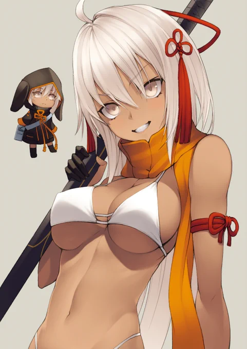FGO 沖田オルタ(水着)5  描いてみました!   #FGO 