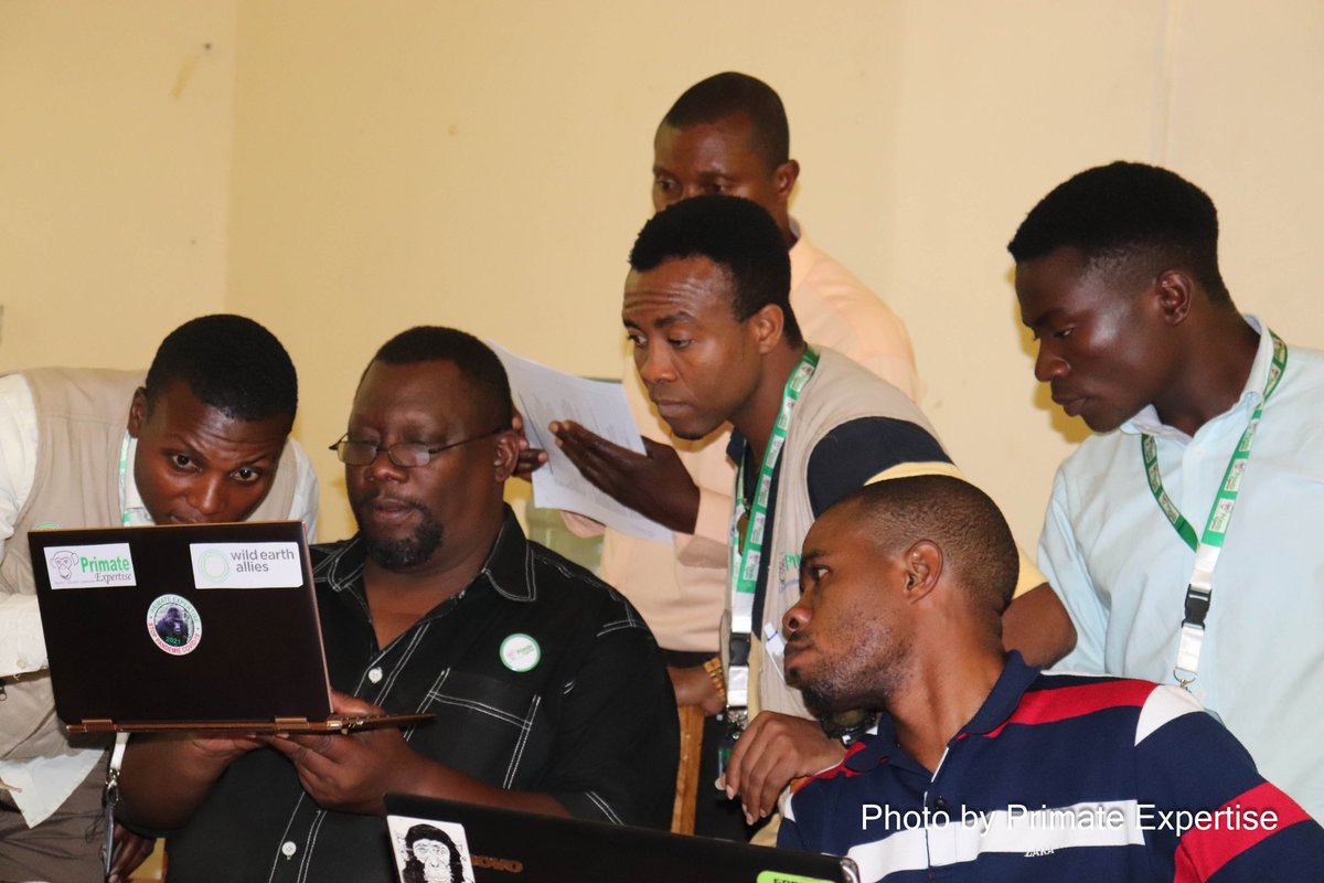 Primatexpertise's tweet photo. #PEx-@WildEarthAllies organized a 3-days workshop training on data collection methods for PEx staff, #Kahuzibiega rangers and students from local universities. This workshop was to enhance participants capacity in data collection using line #transect and #cameras_traps #wildlife https://t.co/MzGlO4vwQH
