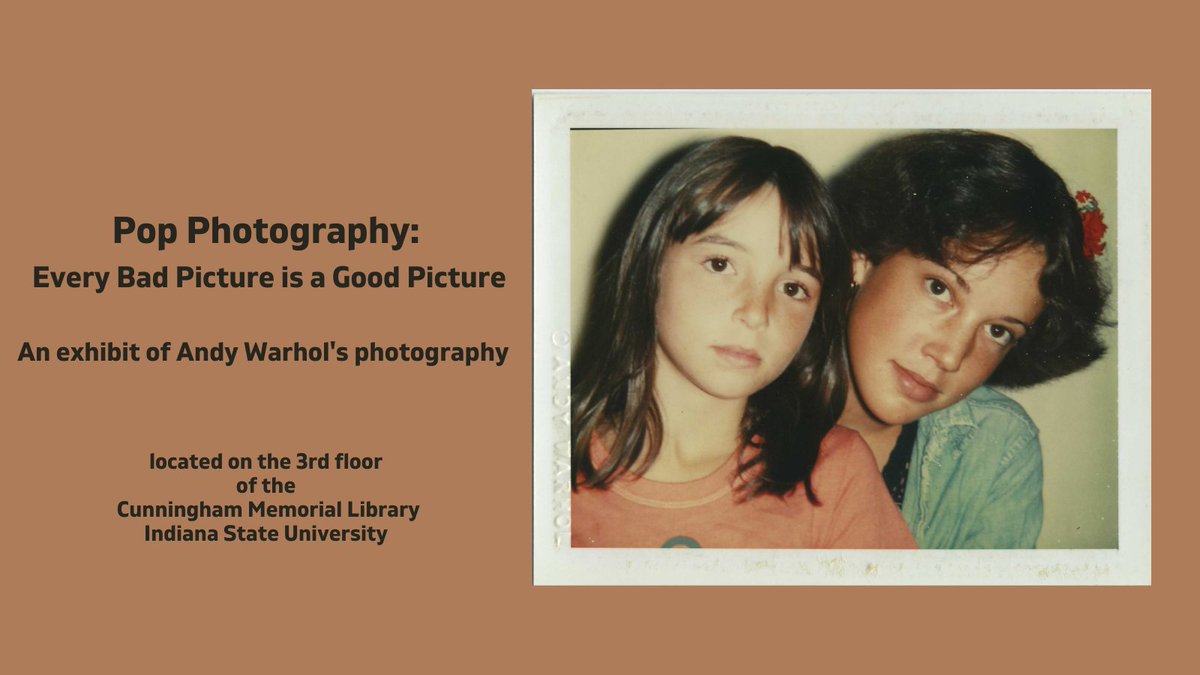 Throughout the last two decades of Warhol’s life, he would use the Polaroid to work out compositional choice and future subject matter. 
#ISUlib #Indstate #ISULibrary #indstate_special_collections
 #ISUPAC #ISUPermanentArtCollection