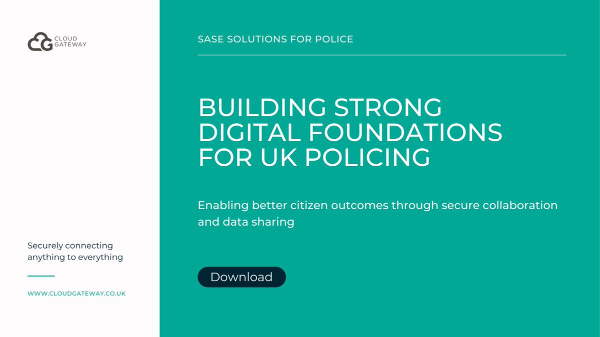 cloudgatewayltd's tweet image. Our new ebook, Building Strong Digital Foundations for UK Policing, is now available to download. Follow the link below to learn how to build a strong Digital Foundation inline with the NPDS. :
bit.ly/3wo9Q5Q
#SASEsolutions #policetech #digitalpolicing