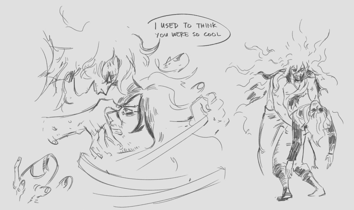 Some roughs of Shigaraki and Aizawa 
