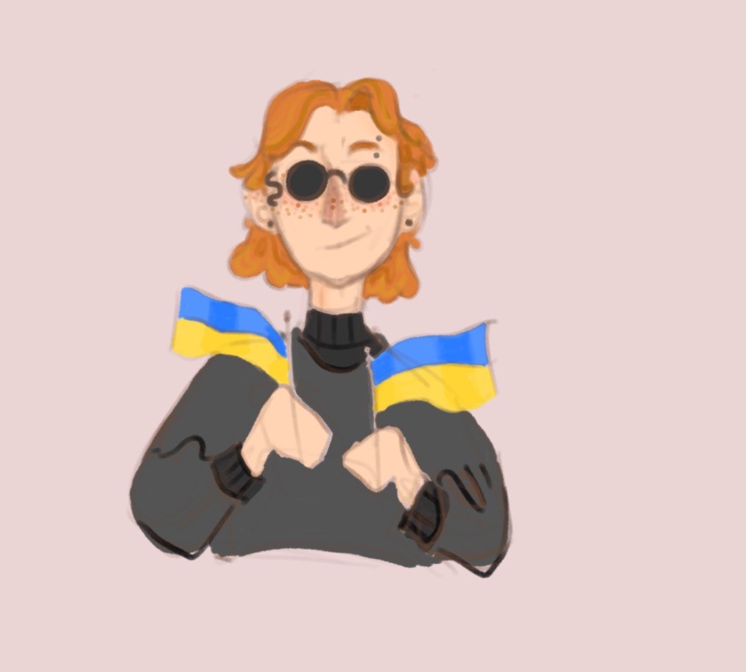 _chavapion_'s tweet photo. Кроулі та Азірафаіл підтримують Україну
 #standwithukraine #goodomens https://t.co/rrzIezsv8W