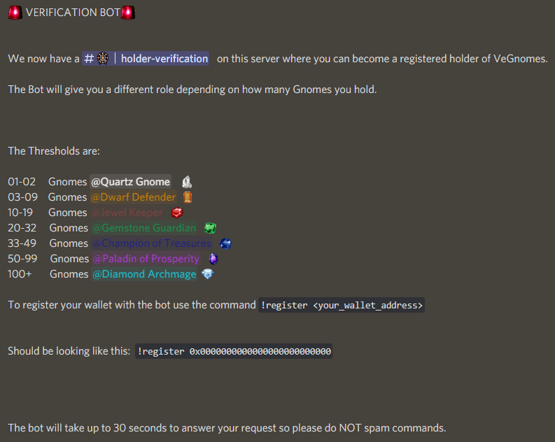 AmphiCollective's tweet photo. ATTENTION
We now have a holder verification bot in our discord server! Simply input your wallet address and you will receive a role and & role icon based on holdings.
-
We are GIVING AWAY:
1 gnome & 333 $VET
to one person who joins our discord (24hr)!
๐
https://t.co/QlAbHtedKU https://t.co/neZJDO0wlc