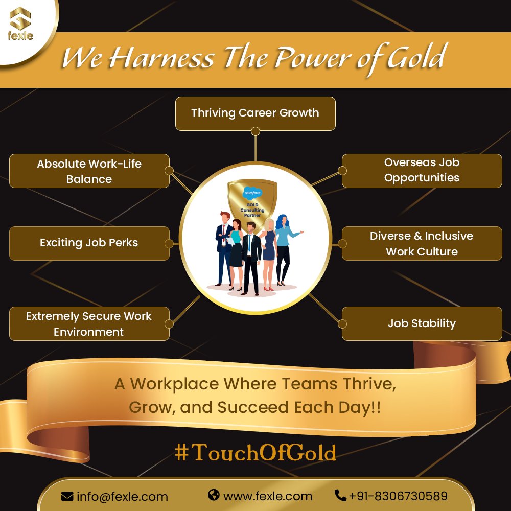 fexle_services's tweet photo. For #FEXLE, its team of co-workers has always been an essential part. With our newly achieved #SalesforceGoldPartner status, we have empowered our employees with a more secured & thriving working environment where they will feel more valued & safer.
#GoldTouch #Salesforce https://t.co/RcfwM6hcLv