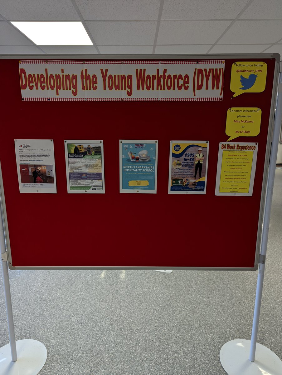 Keep an eye out for our display board in the foyer for all the latest DYW updates and career opportunities!