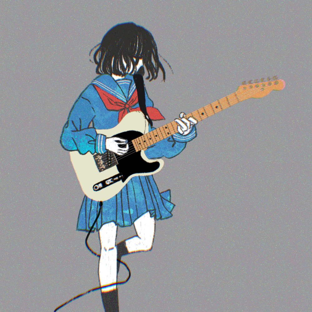 Haonn Guitar Girl ギター少女 テレキャスター ギターイラスト T Co An5e4qeokv Twitter