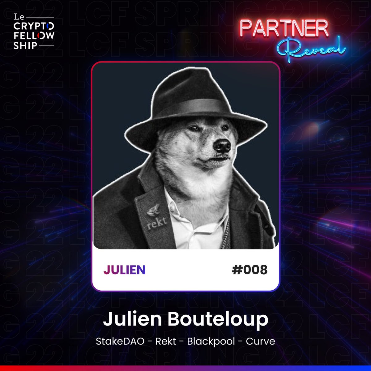 lecryptofellow's tweet photo. Partner Reveal 🔥

Welcome @bneiluj aka the doggo 🐾

He's a @CurveFinance Core contributor and Co-founder in some of the most impactful companies in web3: @StakeDAOHQ @BlackpoolHQ @RektHQ 😳

Apply and have a chance to join Julien 👉 https://t.co/cWbRTbeWwl https://t.co/vEHipjvwq1